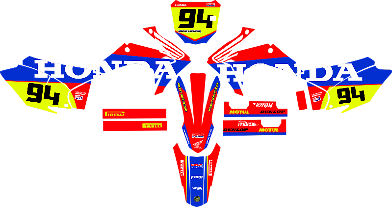 KIT ADESIVOS GRAFICOS CRF230 2015 MOTOCROSS Original